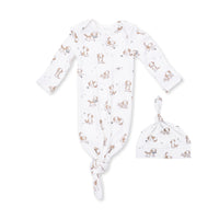 Explorer Puppy Blue - Knotted Gown and Beanie Hat