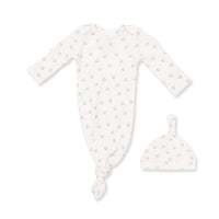 Little Horseshoes Blue - Knotted Gown and Knotted Hat