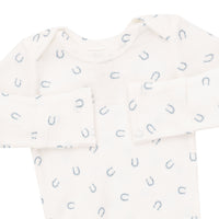 Little Horseshoes Blue - Knotted Gown and Knotted Hat