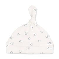 Little Horseshoes Blue - Knotted Gown and Knotted Hat