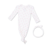 Little Horseshoes Pink - Knotted Gown and Knot Headband