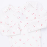 Little Horseshoes Pink - Knotted Gown and Knot Headband
