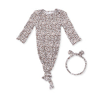 Leopard Rib - Knotted Gown and Knot Headband