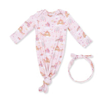 Princess Unicorns and Castle - Knotted Gown and Knot Headband