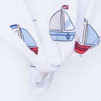 Bubbly Sailboats Blue - Knotted Gown and Hat