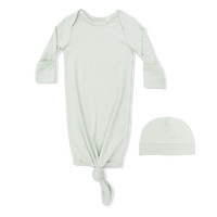Solid Bok Choy - Knotted Gown and Beanie Hat