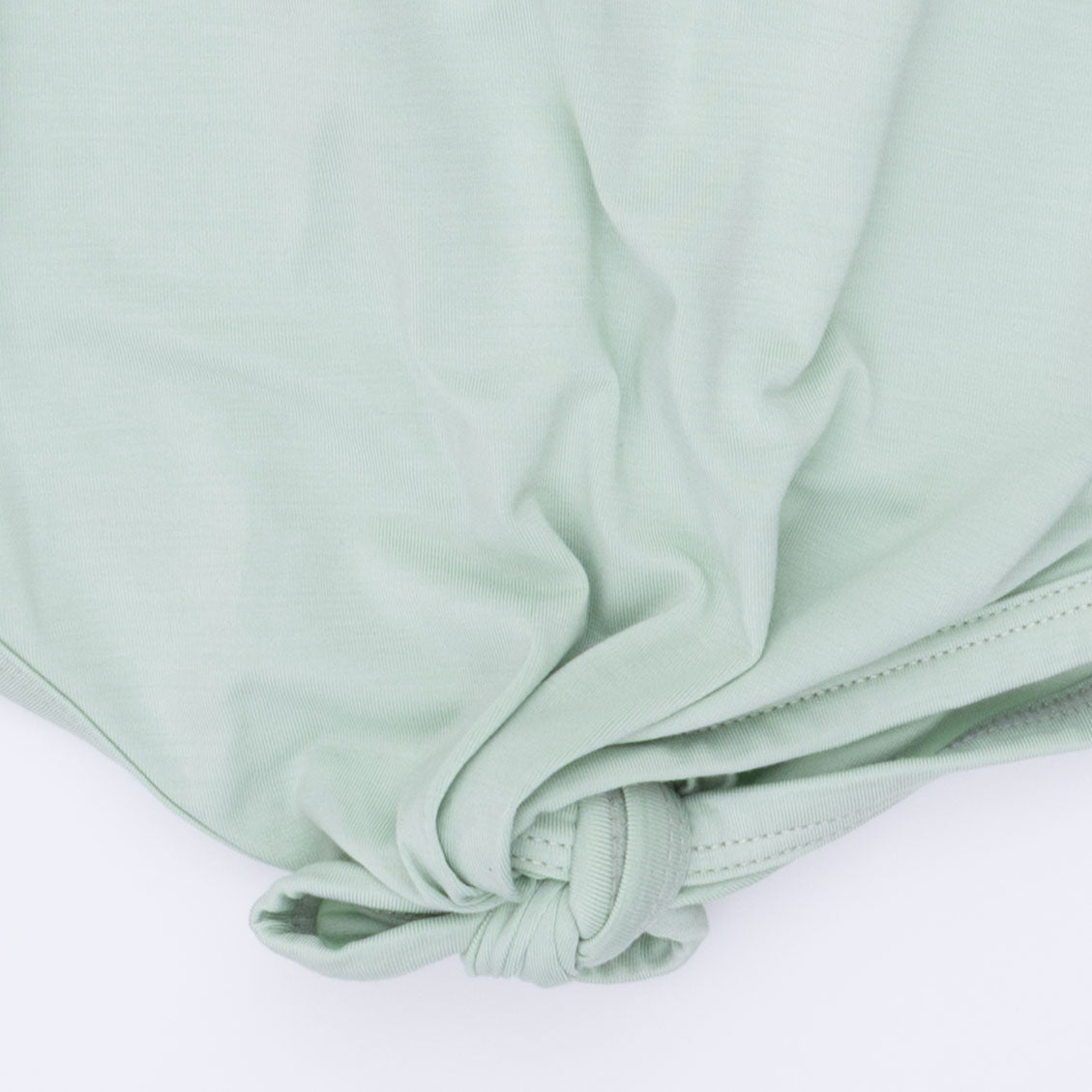 Solid Cameo Green - Knotted Gown and Hat