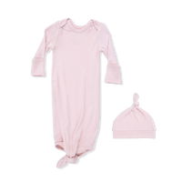 Solid Veiled Pink - Knotted Gown and Hat
