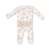 Floral Owl Families - 2 Way Ruffle Zipper Footie