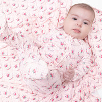 Rose Garden Trellis - 2 Way Ruffle Zipper Footie