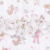 Cowgirl Nursery - 2 Way Ruffle Front Zipper Footie