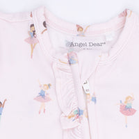 Petite Ballet - 2 Way Ruffle Front Zipper Footie