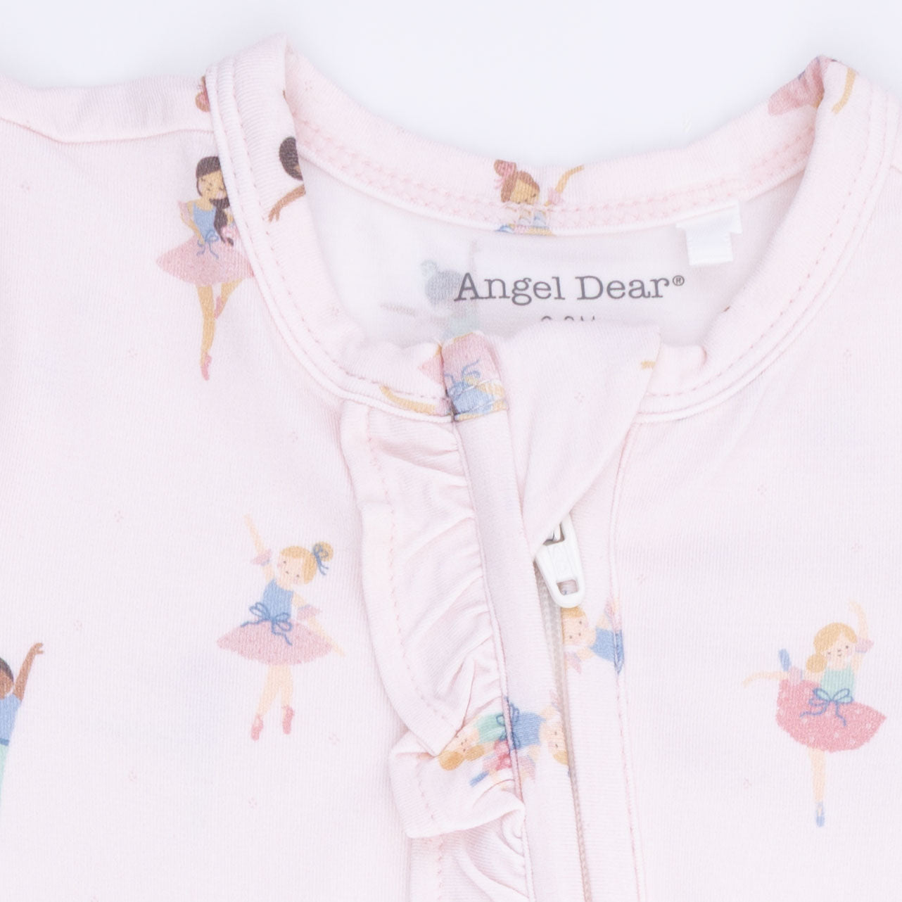 Petite Ballet - 2 Way Ruffle Front Zipper Footie