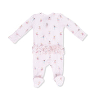 Petite Ballet - 2 Way Ruffle Front Zipper Footie