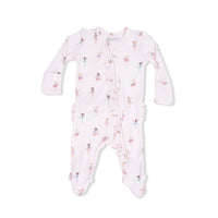 Petite Ballet - 2 Way Ruffle Front Zipper Footie