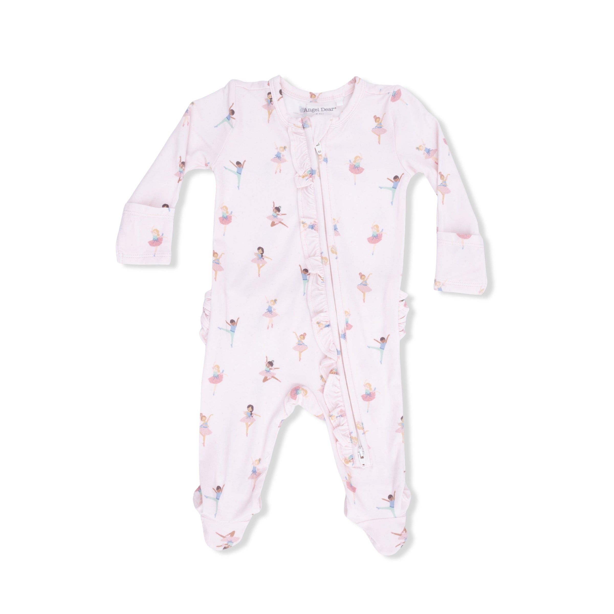Petite Ballet - 2 Way Ruffle Front Zipper Footie