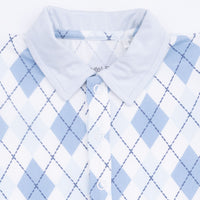 Blue Argyle - Short Playsuit