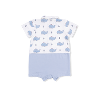 Bubbly Sailor Whales Blue - Short Playsuit