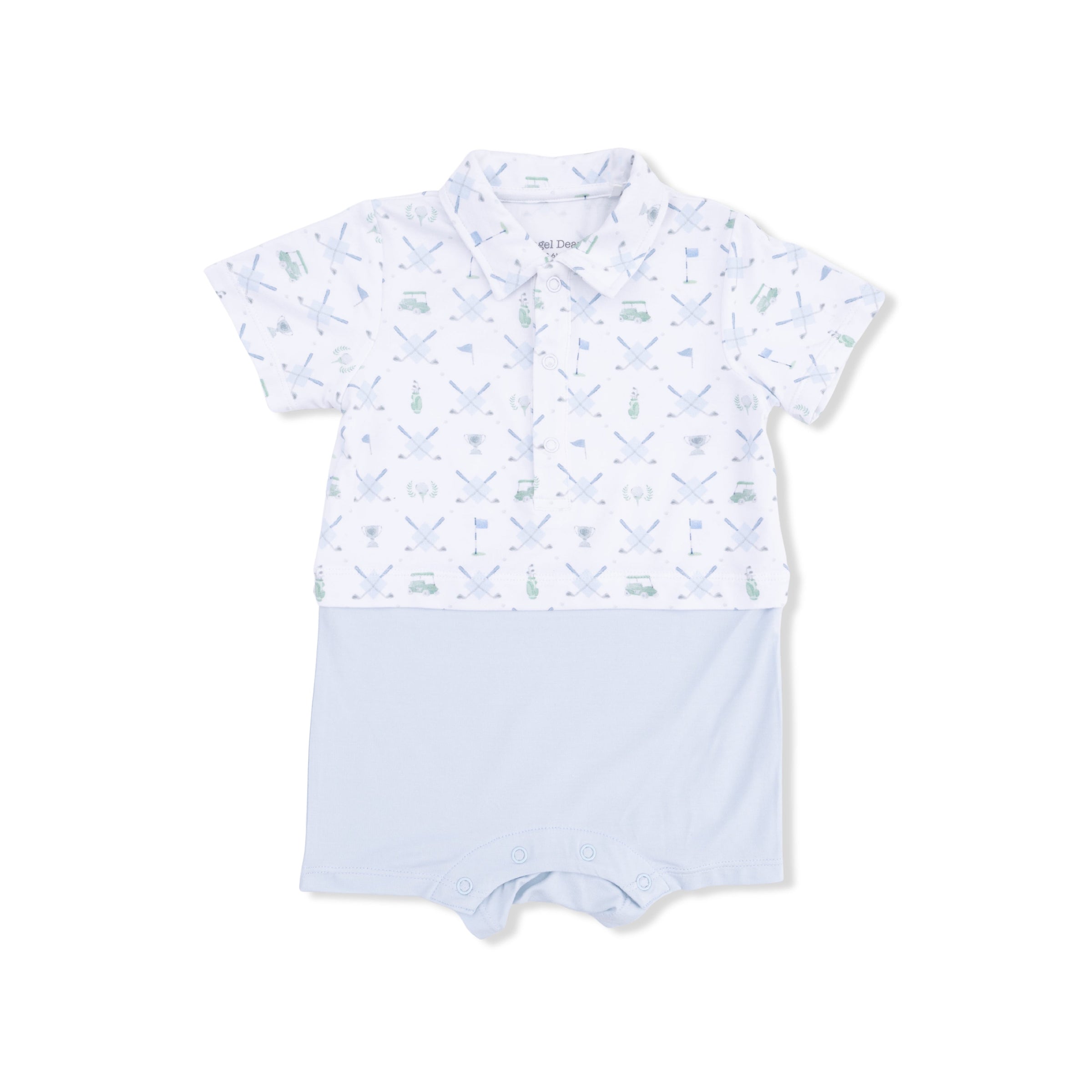 Golf Trellis Blue - Short Playsuit