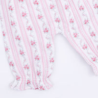 Winding Roses Stripe - Ruffly Strap Overall & Headband