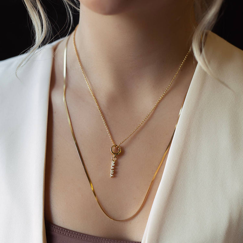 Mama Charm, Gold, Charm Bar | Charm Necklace or Bracelet