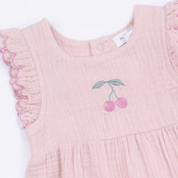 Solid Muslin Lotus - Scallop Ruffle Shortie