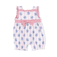 Stripe Dot Roses - Bow Playsuit