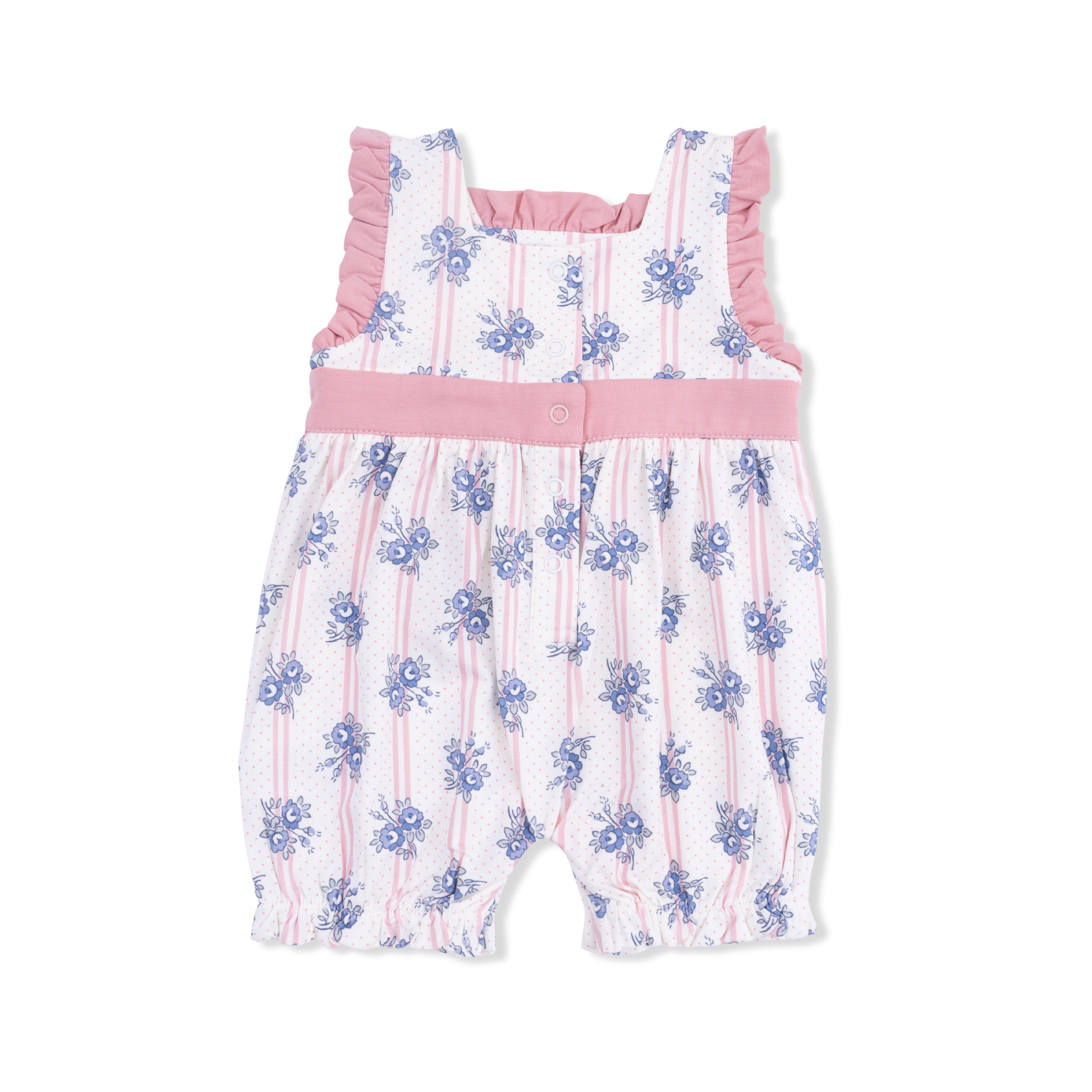 Stripe Dot Roses - Bow Playsuit