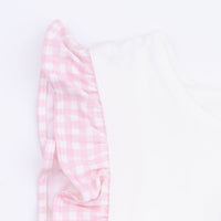 Bubbly Whale with Bow  Pink - Ruffle Playsuit
