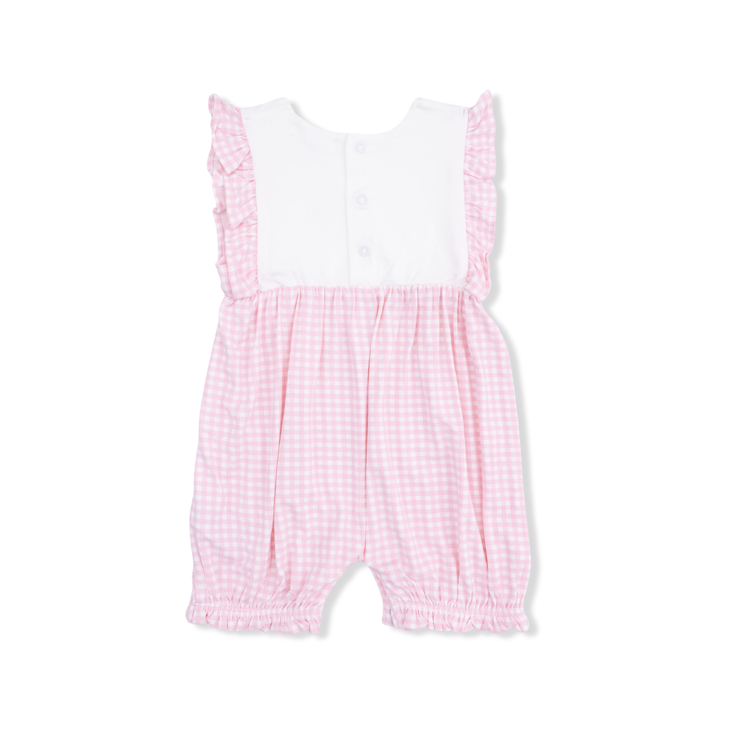 Bubbly Whale with Bow  Pink - Ruffle Playsuit
