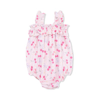 Sweet Bow Cherries - Ruffly Strap Bubble & Sun Hat