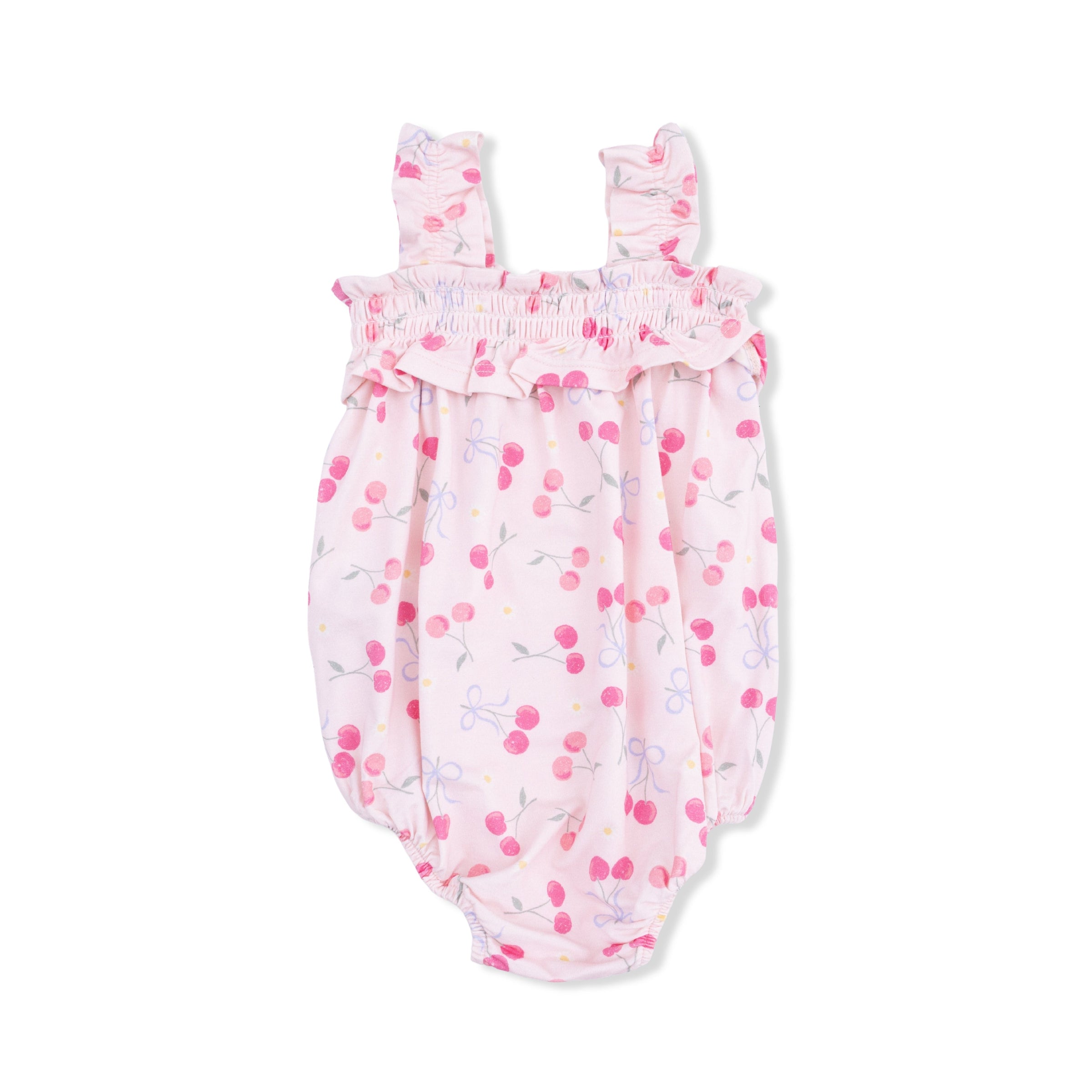 Sweet Bow Cherries - Ruffly Strap Bubble & Sun Hat