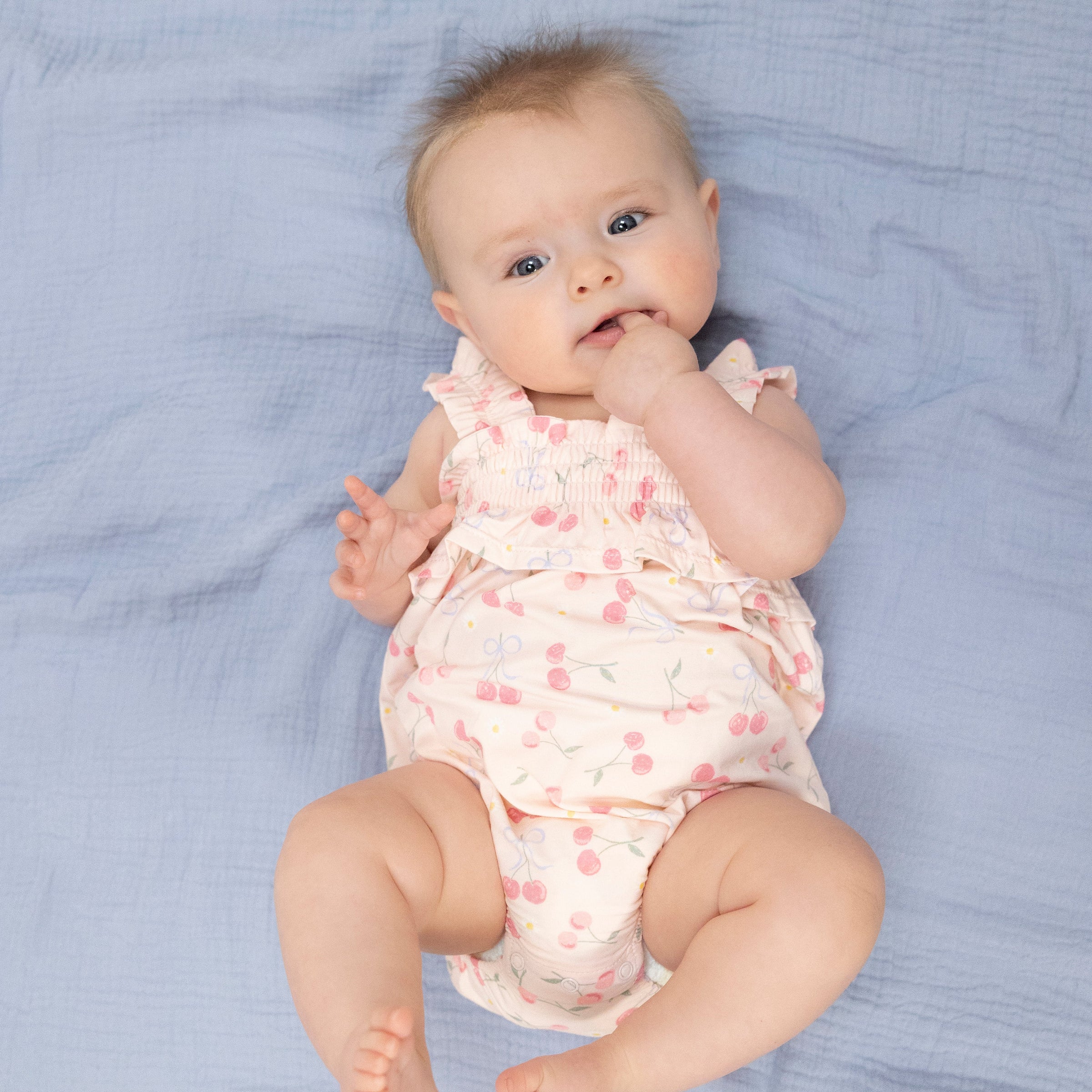 Sweet Bow Cherries - Ruffly Strap Bubble