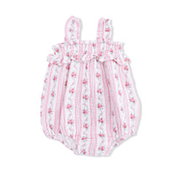 Winding Roses Stripe - Ruffly Strap Bubble