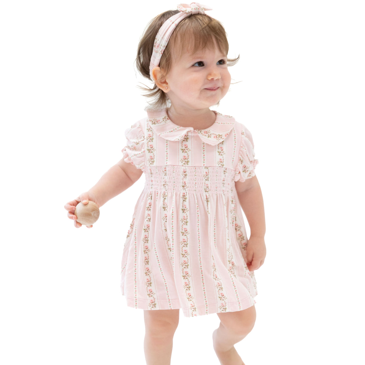 Antoinette Stripe - Smocked Dress Set