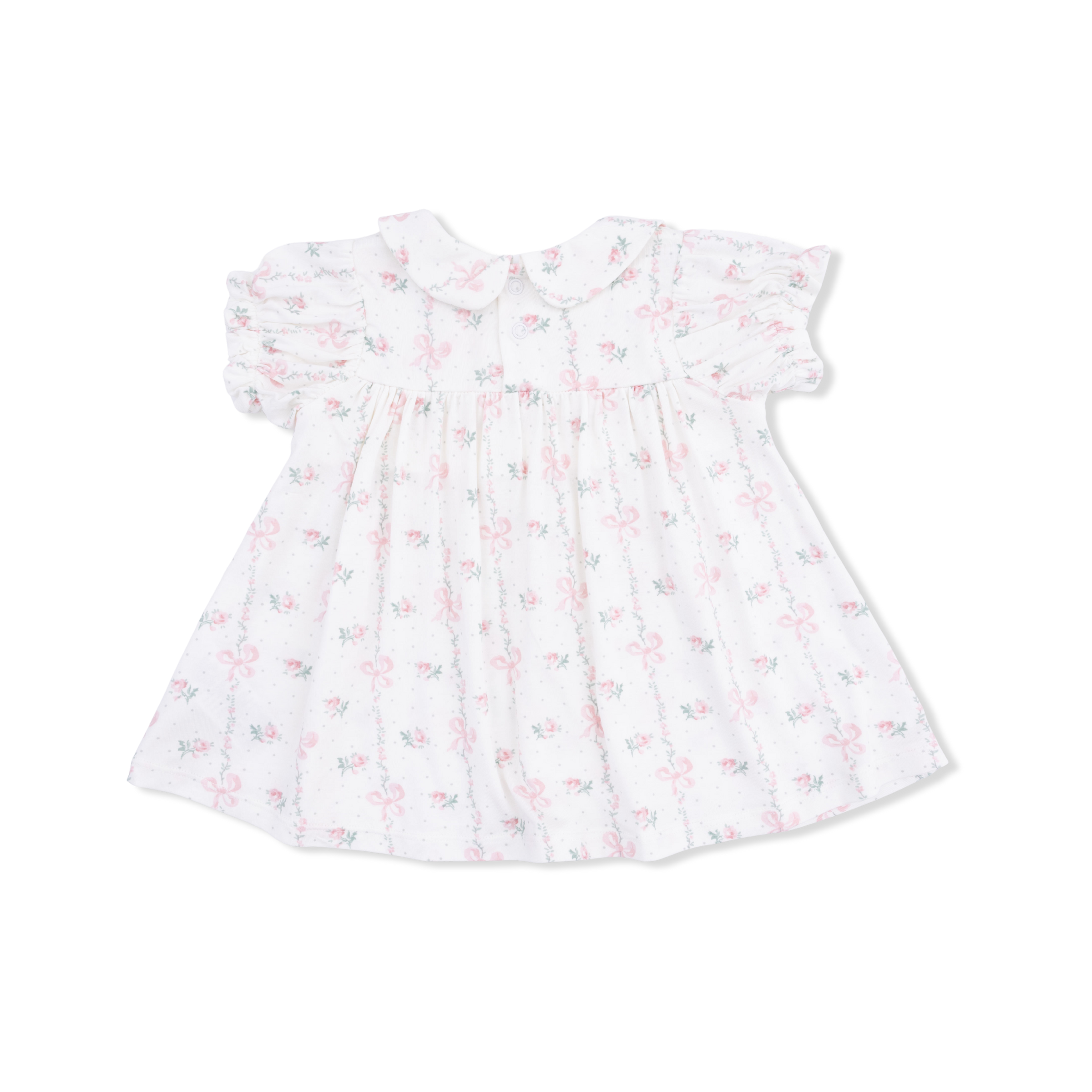 Dainty Buds and Bows - Smocked Dress Set and Headband