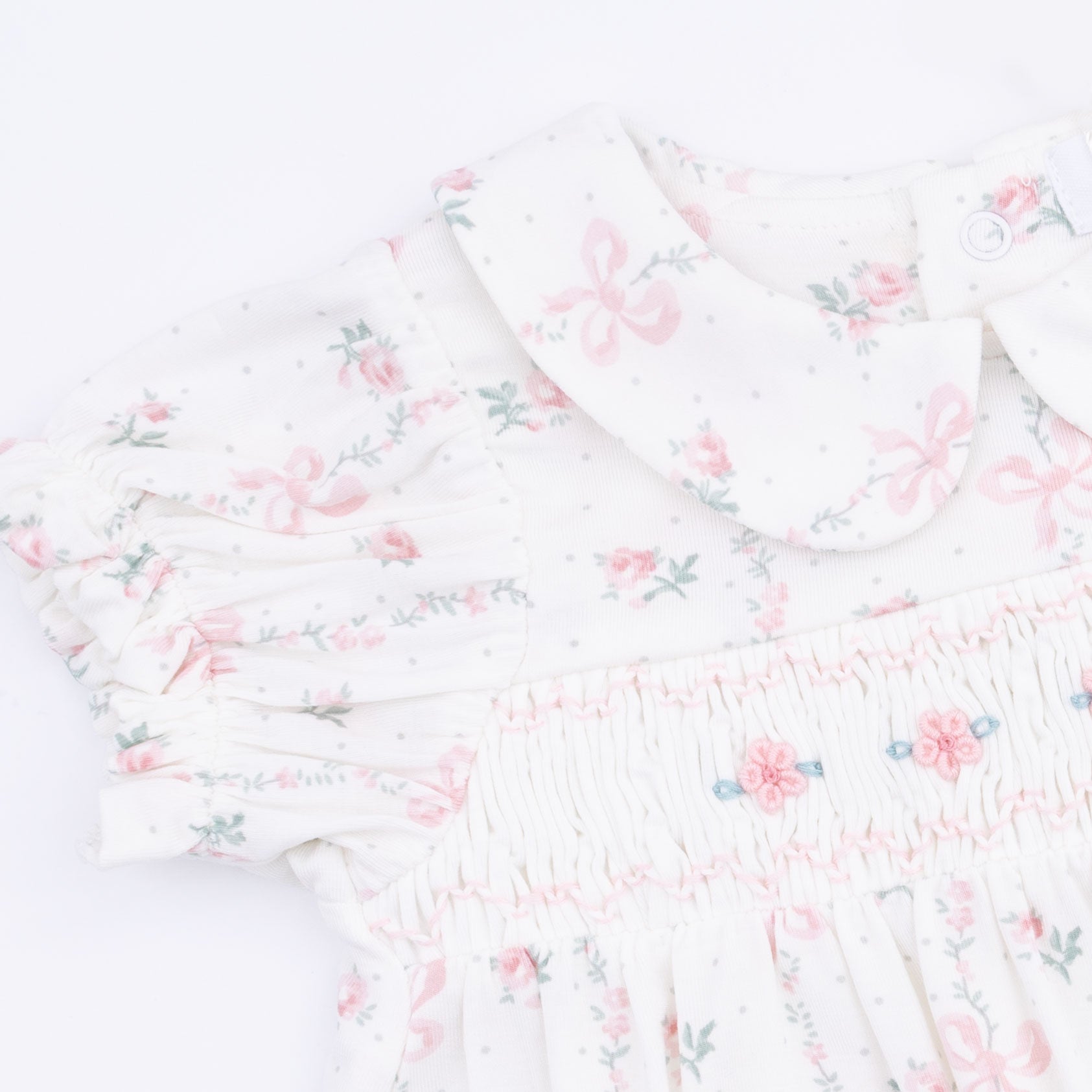 Dainty Buds and Bows - Smocked Dress Set