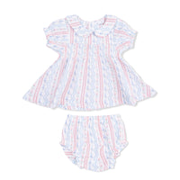 Tulip Stripe - Smocked Dress Set