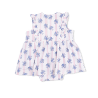 Stripe Dot Roses - Ruffle Bodysuit Dress