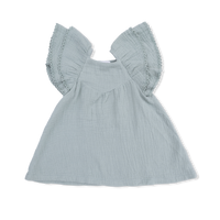 Solid Muslin Jadeite - V-Neck Dress and Bloomer