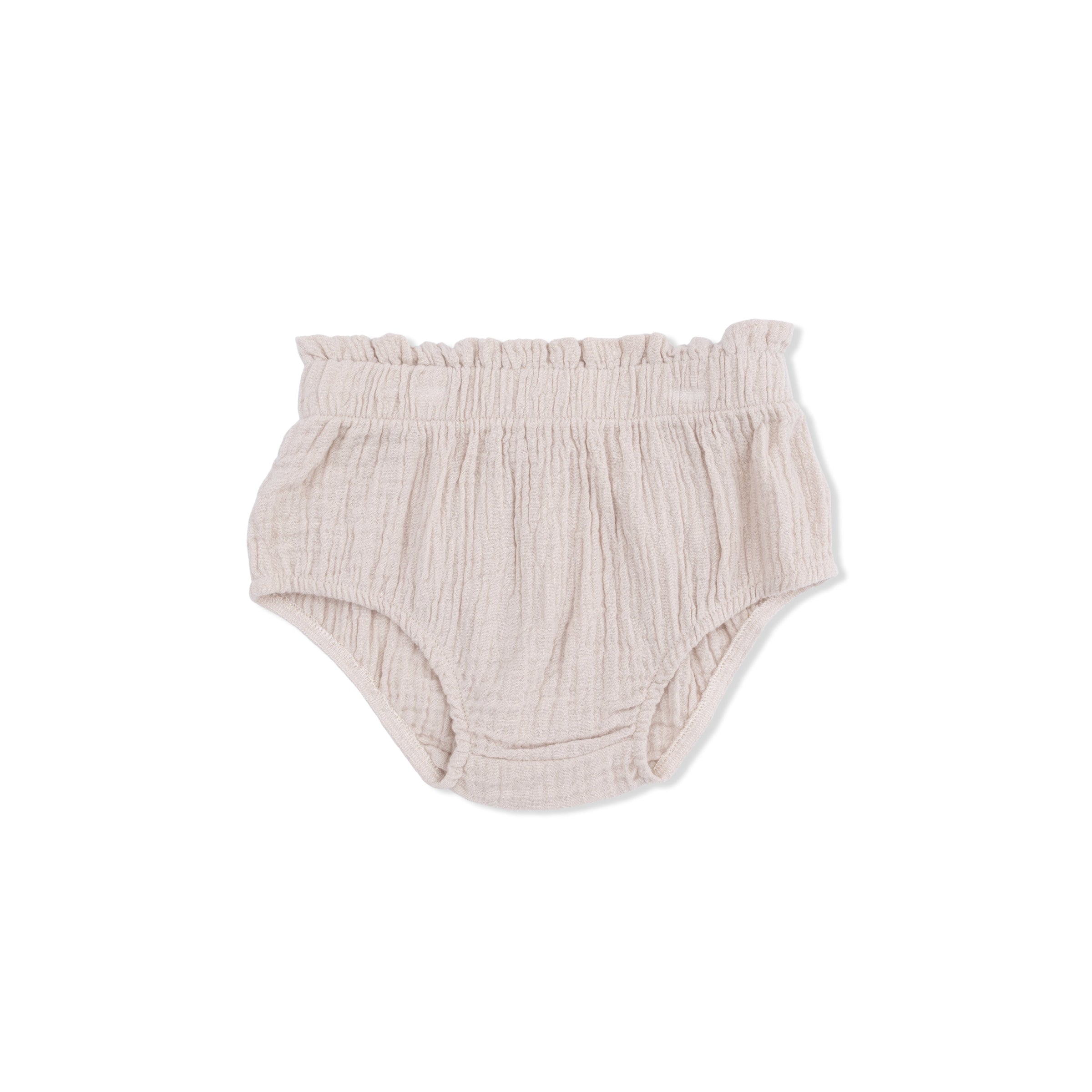 Solid Muslin French Oak - Babydoll Top with Mod Bloomer