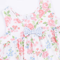 Cute Little Roses - Infant Dress with Bow and Bloomer