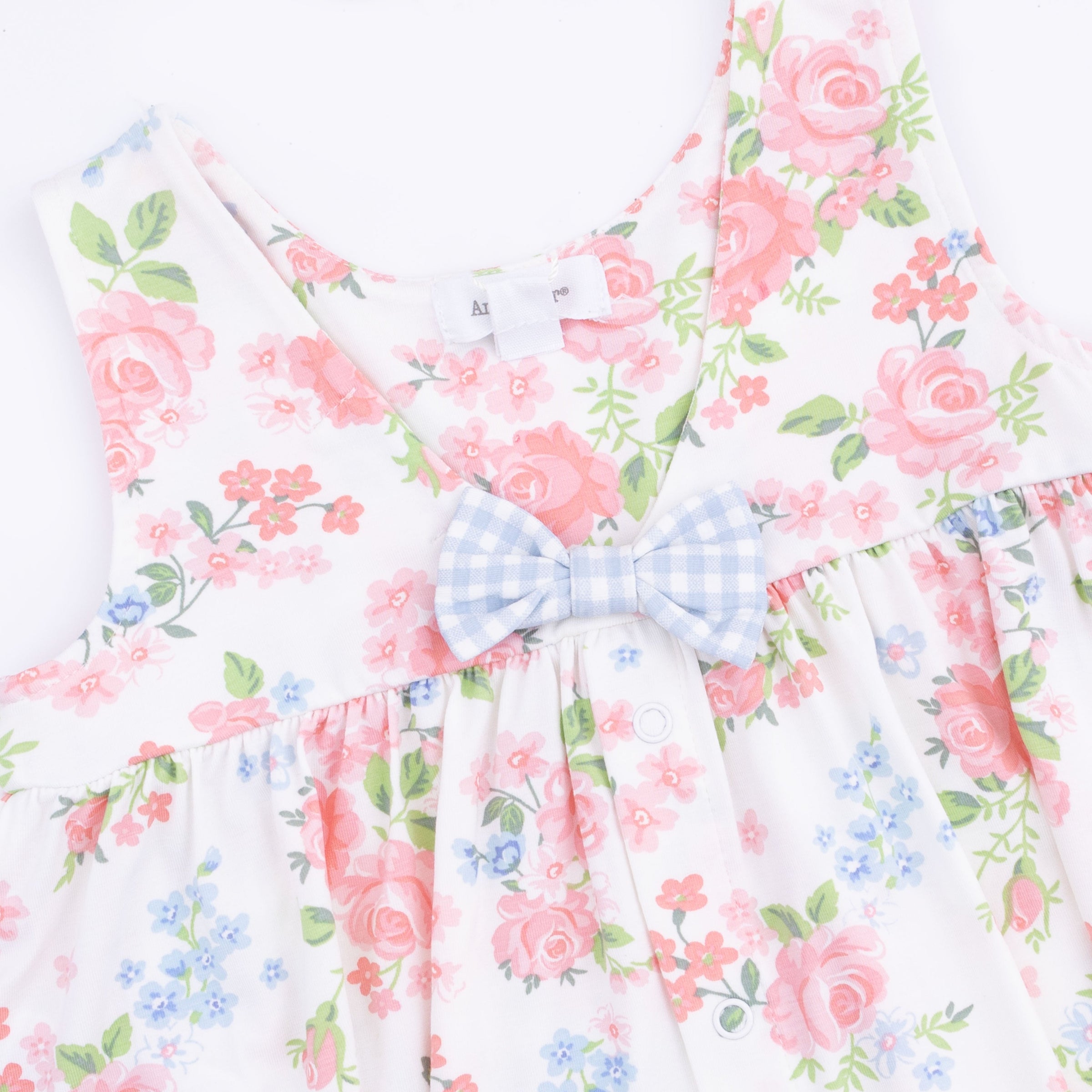Cute Little Roses - Infant Dress with Bow and Bloomer