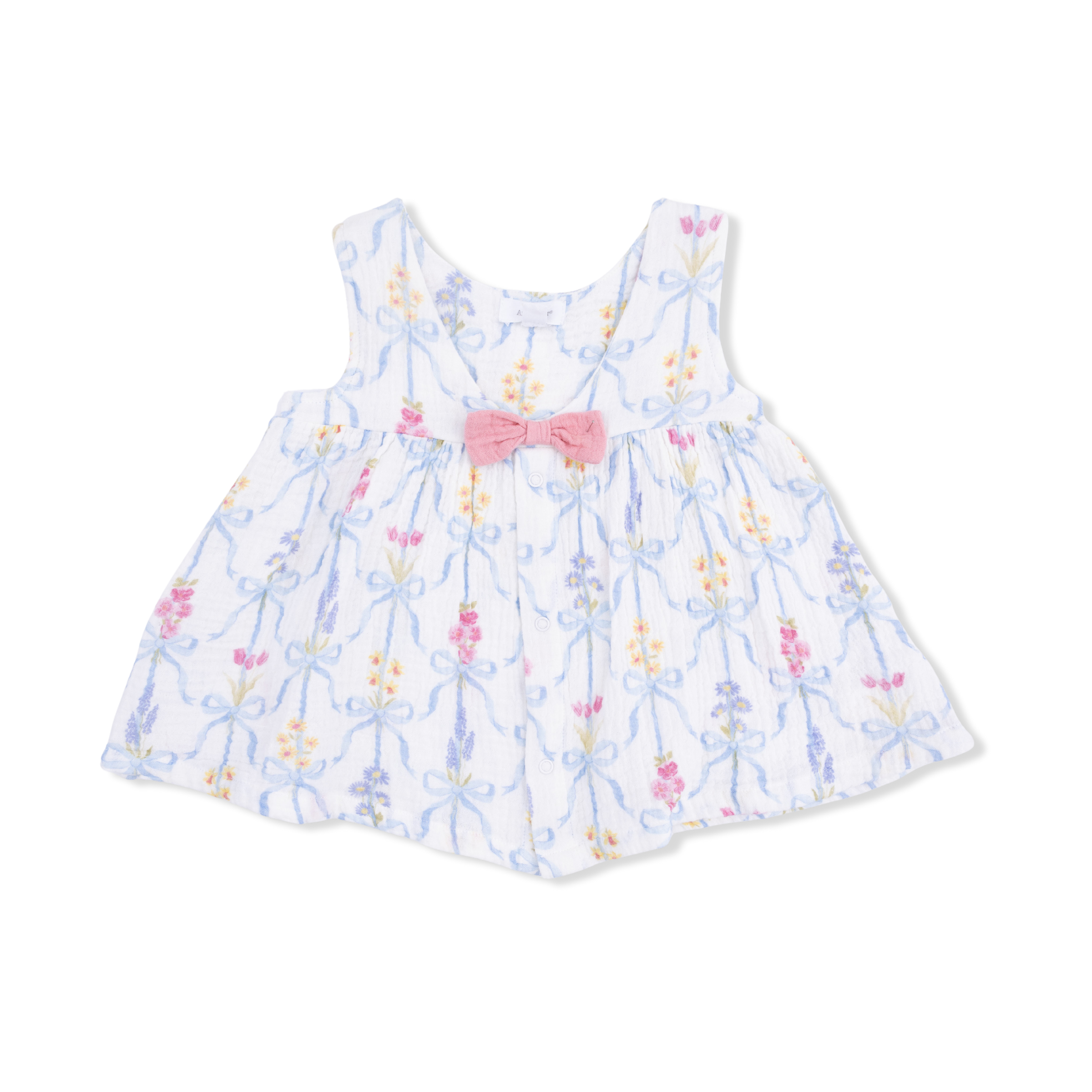 Ribbon Bouquets - Dress with Bow & Bloomer with Bow on Headband Set