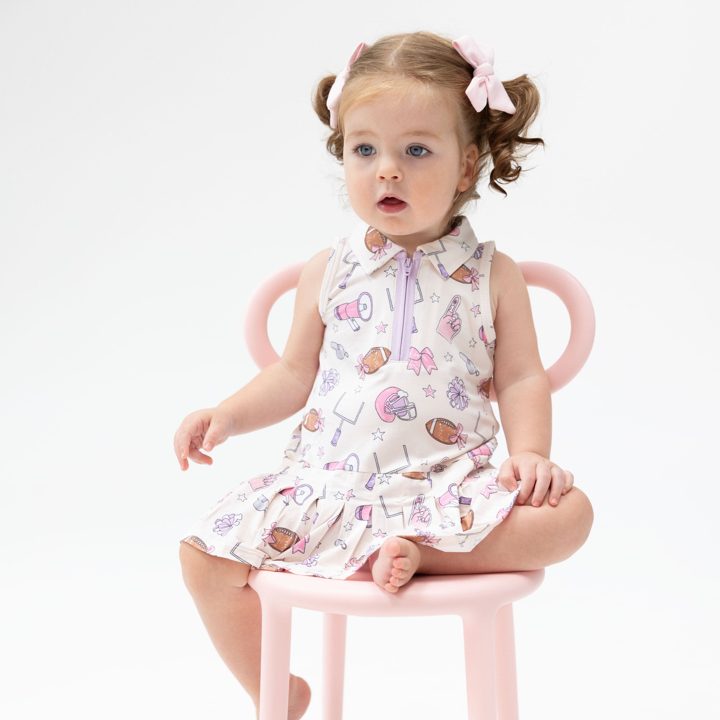 Football Cheer - Polo Tennis Dress with Cartwheel Short