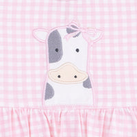 Cute Farm Animals Appliques - Tank Bodysuit Dress