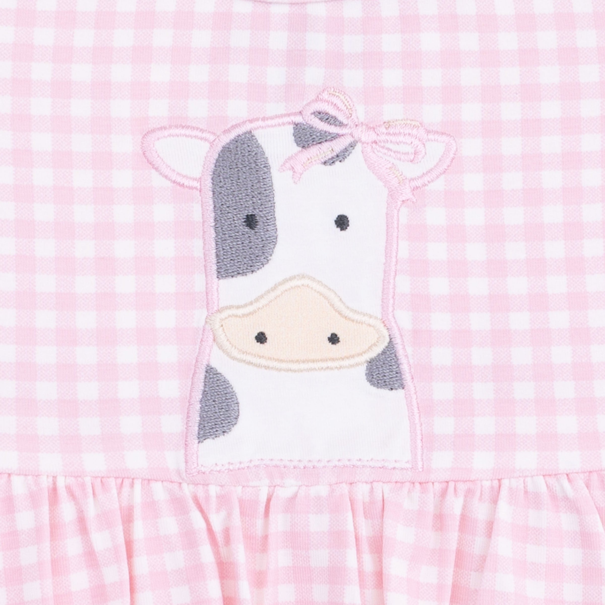 Cute Farm Animals Appliques - Tank Bodysuit Dress