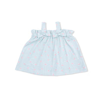 Tiny Cherry Stripe - Top with Bows and Ruffle Leg Bloomer