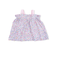 Elizabeth's Garden - Top with Bows and Ruffle Leg Bloomer