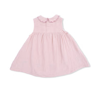 Solid Muslin Lotus - Petal Collar Dress Set